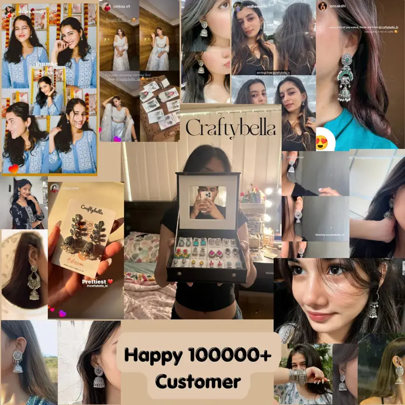 Collage of Craftybella customers with their gift boxes